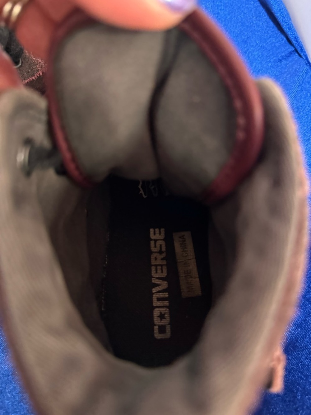 Converse CTAS Collar Strap Silver Studs Suede Hi Top Size 6 - Picture 6 of 7